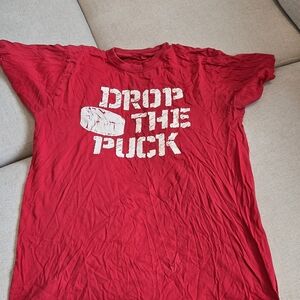 Red Graphic Tee - Drop the Puck